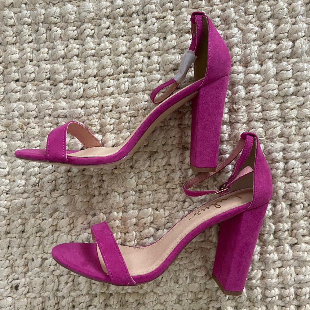 Lulu's hot pink Barbiecore High Heels Size 7.5 NEW